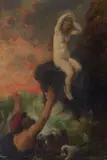 Otto Scholderer, Lorelei - Study of the Rheintochter, Oil on canvas