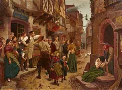 Benjamin Vautier, The Apprehended Thief, Oil on canvas