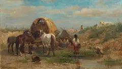 Heinrich Winter, On the Steppes, Oil on canvas