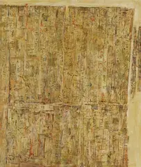 Su Xiaobai, Abstract composition. Oil on canvas. Signed to the reverse Xiaobai and dated 2000., Abstract composition. Oil on canvas. Signed to the reverse Xiaobai and dated