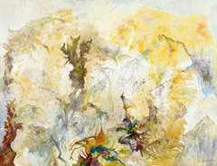Ein Erdleben-Bild by Bernard Schultze, 1993, Oil and mixed media on canvas, sold Nov 2015