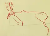 Joseph Beuys, Aus: Spur I (Hirsch, Schwimmer unter Wasser, Bienenkönigin, aus dem Leben der Bienen), 1974, 4 original lithographs on paper. Each
