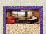 Jiří Kolář, Svatý Lukáš (Hl. Lukas, nach Rogier van der Weyden), 1986, Cardboard rollage and paper collage on panel