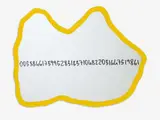 Michelangelo Pistoletto, Frattali (giallo), 1999-2000, Acrylic and felt tip pen on mirror. Approx