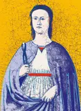 Andy Warhol, Saint Apollonia, 1984, Screenprint in colours, on Essex Offset Kid Finish paper, the full sheet