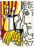 Roy Lichtenstein, Still live with Picasso, 1973, Colour silkscreen on cardboard. Approx