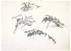 Paul Thek, Untitled (Prinsengracht Studio), 1969, Pencil on paper with perforated left margin