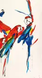 Luciano Castelli, Untitled (Papageien)