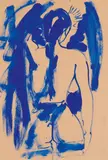 Luciano Castelli, Untitled (Blauer Rückenakt)