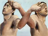 Johannes Grützke, Untitled (Doppelbildnis)