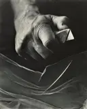 Lucio Fontana Lothar Wolleh, Untitled, c. 1967, Gelatin silver print with cut