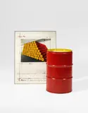 Christo, Mastaba, Projekt für den Kölnischen Kunstverein, 1986, Photograph, colour silkscreen and collotype on cardboard