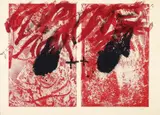 Antoni Tàpies, Feu II, 1981, Original colour etching on cardboard