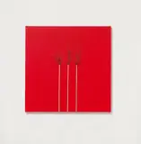Bernard Aubertin, Dessin du Feu, 2010, Matches, traces of smoke and oil on canvas