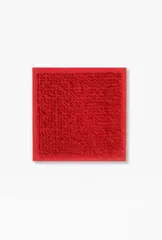 Tableau Clous by Bernard Aubertin, 1970, Nägel auf Holz, rot bemalt, sold Nov 2015