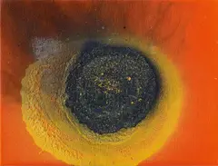 Peripherie by Otto Piene, 1993, Oil and traces of fire on canvas, sold Nov 2015