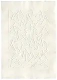 Untitled by Günther Uecker, 1992, Embossing, reworked with acrylic, on cardboard. Approx, sold Nov 2015