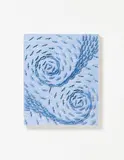 Gusmaroli, Vortice azzurro, 2014, Paper collaged on paper lace on canvas