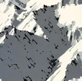 Gerhard Richter, Schweizer Alpen II (B3), 1969, Black and grey silkscreen on cardboard
