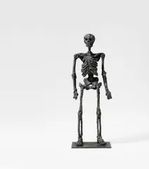 Skelett by Stephan Balkenhol, 1999/2000, Bronze with blackish-green patina on metal plinth. Height approx, sold Nov 2015