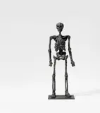 Skelett by Stephan Balkenhol, 1999/2000, Bronze with blackish-green patina on metal plinth. Height approx, sold Nov 2015