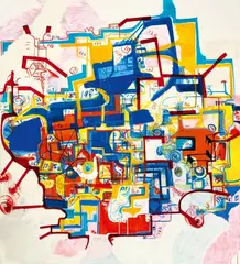 Joanne Greenbaum, Prom Queen, 2006, Mixed media on canvas