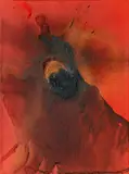 Run by Otto Piene, 1978, Oil and traces of fire on canvas, offered Nov 2015