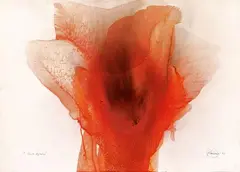 Soon Again by Otto Piene, 1993, Gouache and traces of fire on cardboard, sold Nov 2015