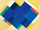 Doppel-Karo (Chromatische Konstellation) by Heinz Mack, 1996, Acrylic on cardboard on panel, offered Nov 2015