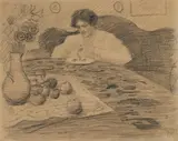 August Macke, Elisabeth Gerhard Obst schälend