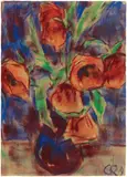 Mohnblüten by Christian Rohlfs, 1919, Water tempera on heavy, grained laid paper 67.7 x 48.1/, sold Nov 2015
