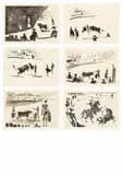 Pablo Picasso, La Tauromaquia, o arte de torear, 1959, Portfolio including 26 aquatint etchings on wove paper with watermark "GUARRO" and one watermark "bull" as well as one drypoint etching Each