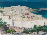 Arnold Balwé, Mykonos (mit Hafen)