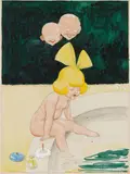 Rudolf Bauer, Kleines Mädchen mit Haarschleife