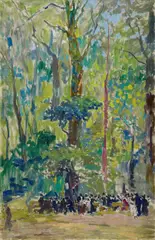 Richard Bloos, Parc du Luxembourg, Paris, Circa 1906 - 1914, Oil on canvas