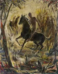 Reiter by Lorenz Bösken, 1920s, Oil on canvas, sold Nov 2015