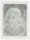 Portrait de Marguerite by Salvador Dalí, 1968/1969, Etching with gold leaf, watercoloured, on Japon nacré with the embossed stamp "Dalí", sold Nov 2015
