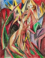 Untitled (Schicksal) by Josef Eberz, 1918, Watercolour and pen and ink drawing on watercolour card, sold Nov 2015