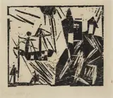 Lyonel Feininger, An der Küste, 1920, Woodcut on fine Japan laid paper