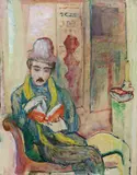 Robert Genin, Charlie Chaplin, 1922, Oil on canvas