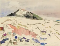 Roter Steinbruch by Erich Heckel, 1940, Watercolour and pencil on cream-coloured Ingres laid paper and watermark "PMF (ITALIA)", sold Nov 2015