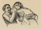 Käthe Kollwitz, Mutterglück (Eltern mit Kind)