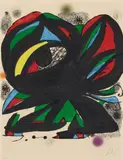 Eröffnung der Fundació Joan Miró Barcelona by Joan Miró, 1975, Colour lithograph on Guarro laid paper, sold Nov 2015