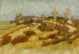 Otto Modersohn, Frühlingsbild mit Ziegenhirtin in der Quelkhorner Heide