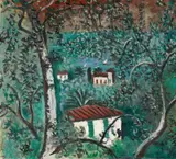 Max Peiffer Watenphul, Landschaft am Gardasee (Blick auf einen See)