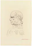 Pablo Picasso, Remarque pour le portrait de Picasso par Lemagny, 1956, Etching on wove paper with watermark "BFK", the etching by Lemagny on rolled-on China Overall dimension of the plate