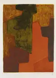 Composition orange et verte by Serge Poliakoff, 1964, Colour lithograph on firm smooth paper, sold Nov 2015