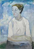 Peter Röhl, Sitzende mit verschränkten Armen, 1914, Oil on canvas