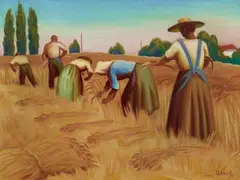 Max Unold, Ernte, Oil on canvas