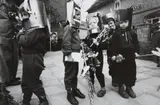 Rolf Gillhausen, Weltraumkostümierung zum Empfang der sowjetischen Astronauten (People in space-age costumes welcome the Soviet astronauts, from the series: "DDR von innen"), 1963, Gelatin silver print, printed